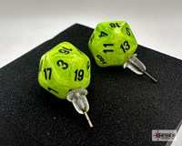 Chessex speelgoed oorbellen Vortex Bright Green mini poly D20-2