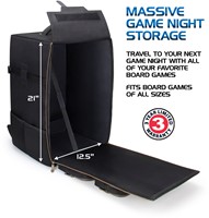 Enhance Gaming Board Game Backpack - Black (Large)-2