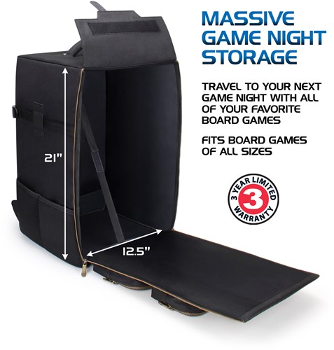 Enhance Gaming Board Game Backpack - Black (Large)-2