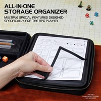 Enhance Gaming RPG Organizer Case - Boîte de Rangement Jeux de Table Noir-3