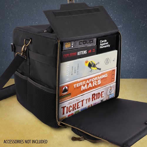 Enhance Gaming Tabletop Game Box Shoulder Bag Collapsible - Black (Small)-3