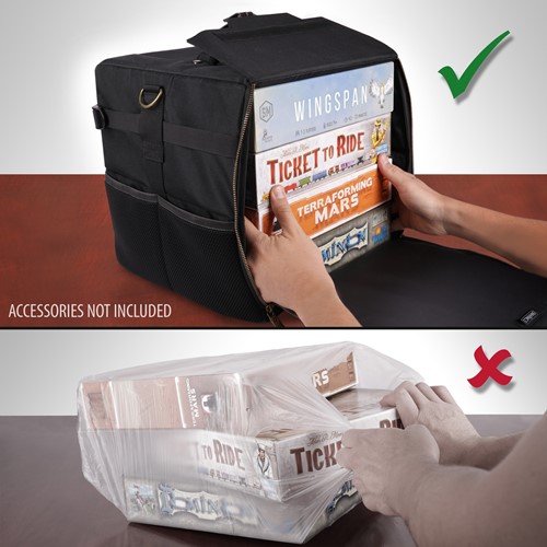 Enhance Gaming Tabletop Game Box Shoulder Bag Collapsible - Black (Small)-2