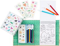 Tiger Tribe livre de coloriage animaux all stars - coffret coloriage avec stickers et feutres-2