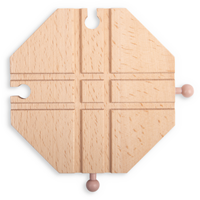 BigJigs houten treinrails - kruising - houten treinbaan accessoire-2