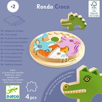 Djeco PUZZLES BOIS - PUZZLES RELIEF Rondo Croco - FSC 100%