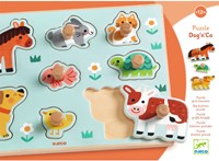 Djeco PUZZLES BOIS - PUZZLES GROS BOUTONS Dog'n'Co - FSC 100%