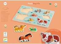 Djeco PUZZLES BOIS - PUZZLES GROS BOUTONS Dog'n'Co - FSC 100%