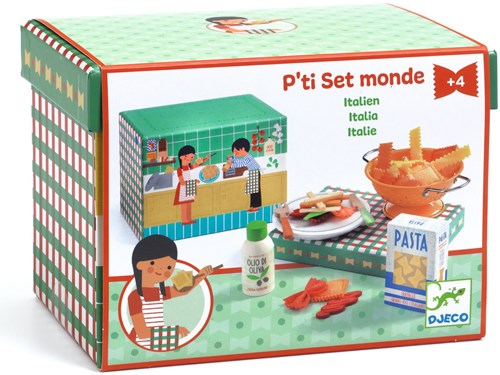 Djeco JEUX D'IMITATION - GOURMANDISES P'TI SET MONDE Italie - FSC 100%