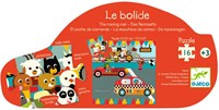 Djeco PUZZLES - PUZZLES SILHOUETTES Le bolide  - 16 pcs - FSC MIX