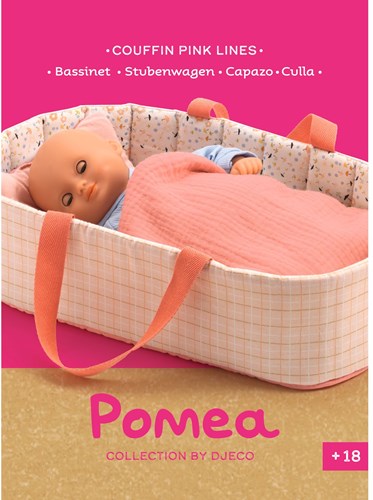 Djeco POMEA COLLECTION - ACCESSOIRES POMEA Couffin Pink Lines