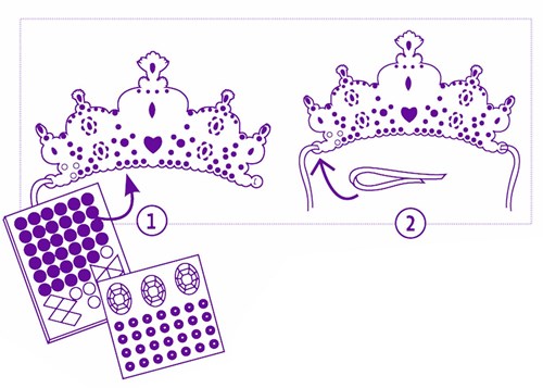 Djeco DO IT YOURSELF - MOSAÏQUES & STICKERS Comme une princesse - FSC MIX