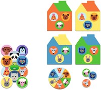 Djeco JEUX  EDUCATIFS - MÉMOS, LOTOS, DOMINOS À la ferme - 5 JEUX - FSC MIX