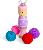 BigJigs - Poupée tricoteuse - Set de tricot en bois avec laine-2