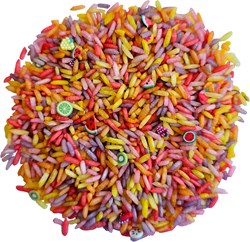 Grennn speelrijst sensorisch speelgoed fruit mix 750 gram