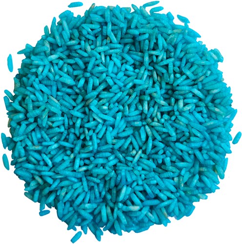 Grennn speelrijst licht blauw - sensorisch speelgoed 750 gram