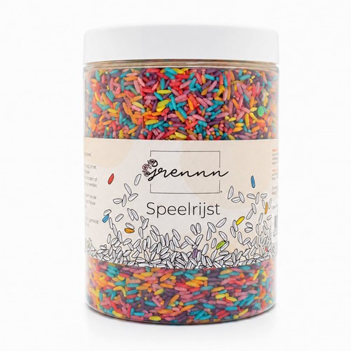Grennn speelrijst sensorisch speelgoed candy mix 300 gram-2