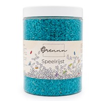 Grennn speelrijst licht blauw - sensorisch speelgoed 750 gram-2