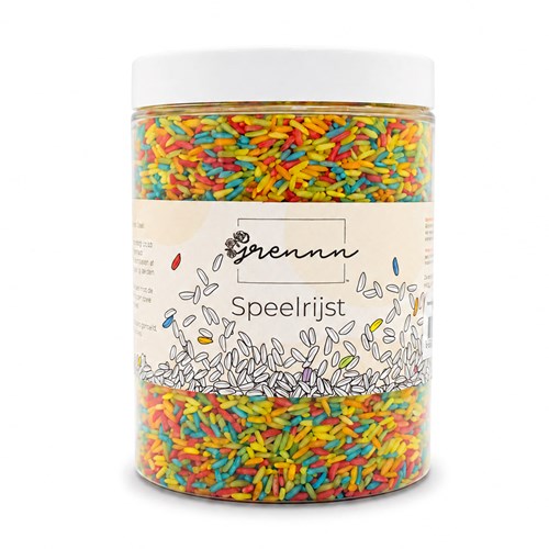 Grennn riz à jouer jouet sensoriel rainbow mix 750 grammes-2