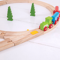 BigJigs aiguillages mécaniques en bois pour circuit train - set d’extension-2