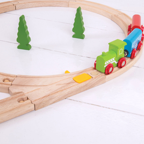 BigJigs aiguillages mécaniques en bois pour circuit train - set d’extension-2