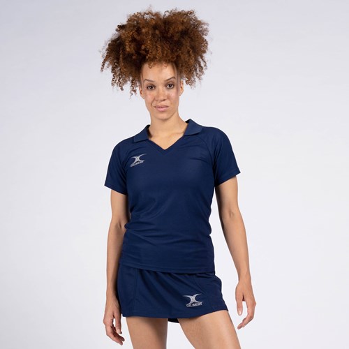 Gilbert Maillot de netball Blaze vêtements de sport filles 5-6 ans bleu marine-2