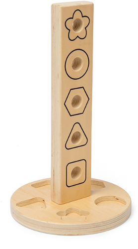 BigJigs houten bouwspeelgoed moeren en bouten toren Montessori-2