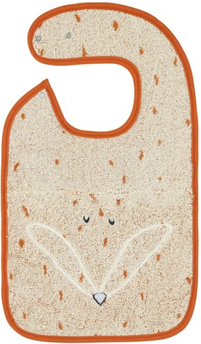 Trixie bavoir bébé Mr. Fox - coton bio - orange-2