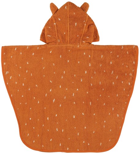Trixie poncho cape de bain enfant coton bio Mr. Fox orange-2