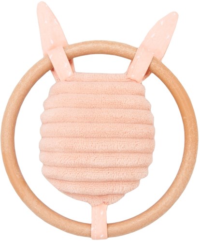 Trixie hochet bébé rose Mrs. Rabbit - jouet d'éveil sensoriel-2