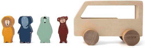 Trixie bus en bois avec animaux - jouet éducatif en bois FSC avec animaux-2