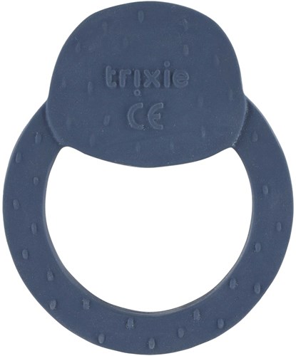 Trixie bijtring natuurlijk rubber baby speelgoed Mr. Penguin blauw-2