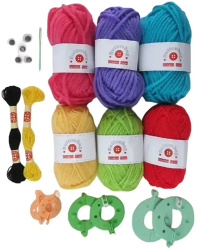 Buttonbag valise créative pompons - set de jouets créatifs pour enfants-2