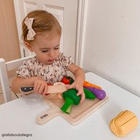Tidlo set de légumes à couper en bois - jouet éducatif cuisine-3