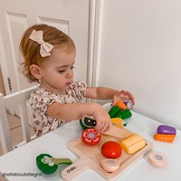 Tidlo set de légumes à couper en bois - jouet éducatif cuisine-2
