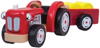 Tidlo tractor speelgoed met trailer - houten boerderijvoertuig-3