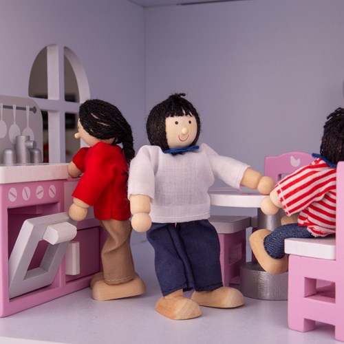 Tidlo cuisine maison de poupée set mobilier bois 9 pièces accessoire-2