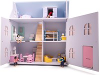 Tidlo poppenhuis woonkamer houten meubelset voor kinderen-3