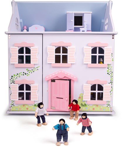 Tidlo poppenhuis woonkamer houten meubelset voor kinderen-2