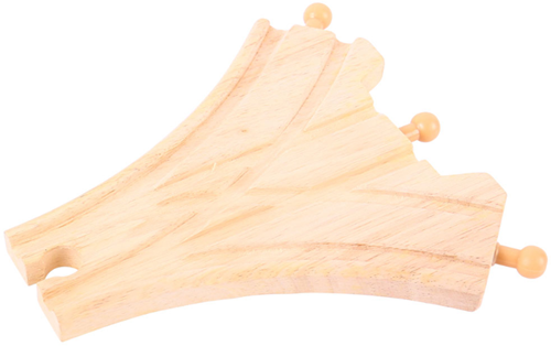 BigJigs houten treinrails 3-weg splitsing set - uitbreiding treinbaan-2