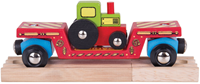 BigJigs houten dieplader wagon met tractor - houten speelgoedtrein-2