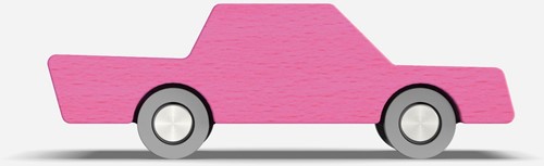 Waytoplay voiture jouet en bois - Back and Forth voiture rose