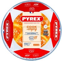 Pyrex moule à soufflé en verre 21 cm transparent plat à four-3