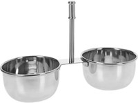 Excellent Houseware bols de service métal 2 pièces argent 22x9x14cm