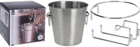 Excellent Houseware champagnekoeler RVS met houder - 3 liter - zilver