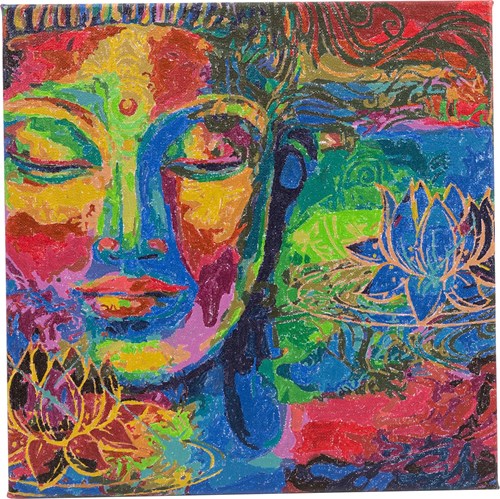 Craft Buddy schilderen op nummer set Buddha 30x30cm acryl