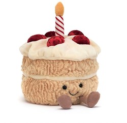 Jellycat peluche gâteau d'anniversaire - Amuseables - 12x12x16cm
