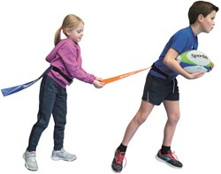 Spordas rugby set - Flag Rugby introductie set met ballen en vlaggen