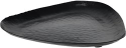 Home & Styling plateau noir métal décoration moderne 17x17cm