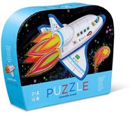 Crocodile Creek ruimte puzzel - mini legpuzzel raket 12 stukjes