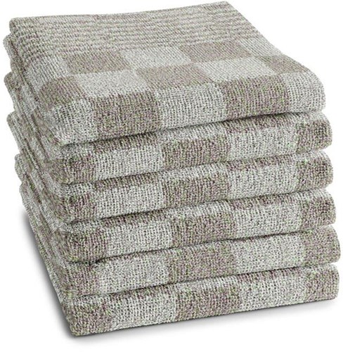 DDDDD torchon barbecue taupe 50x55 cm lot de 6 coton